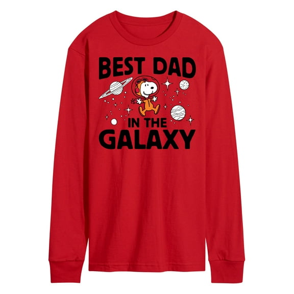 Peanuts - Best Dad In The Galaxy Snoopy - Men's Long Sleeve T-Shirt