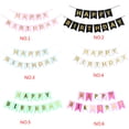 thumbnail image 6 of Happy Birthday Banner Birthday Party Decoration Garland Hanging Pull Flag Pennant - Black, 6 of 8