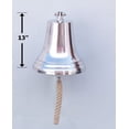 thumbnail image 2 of Handcrafted Model Ships BL2019-13C Chrome Hanging Ships Bell 18 in. Bells Decorative Accent, 2 of 2