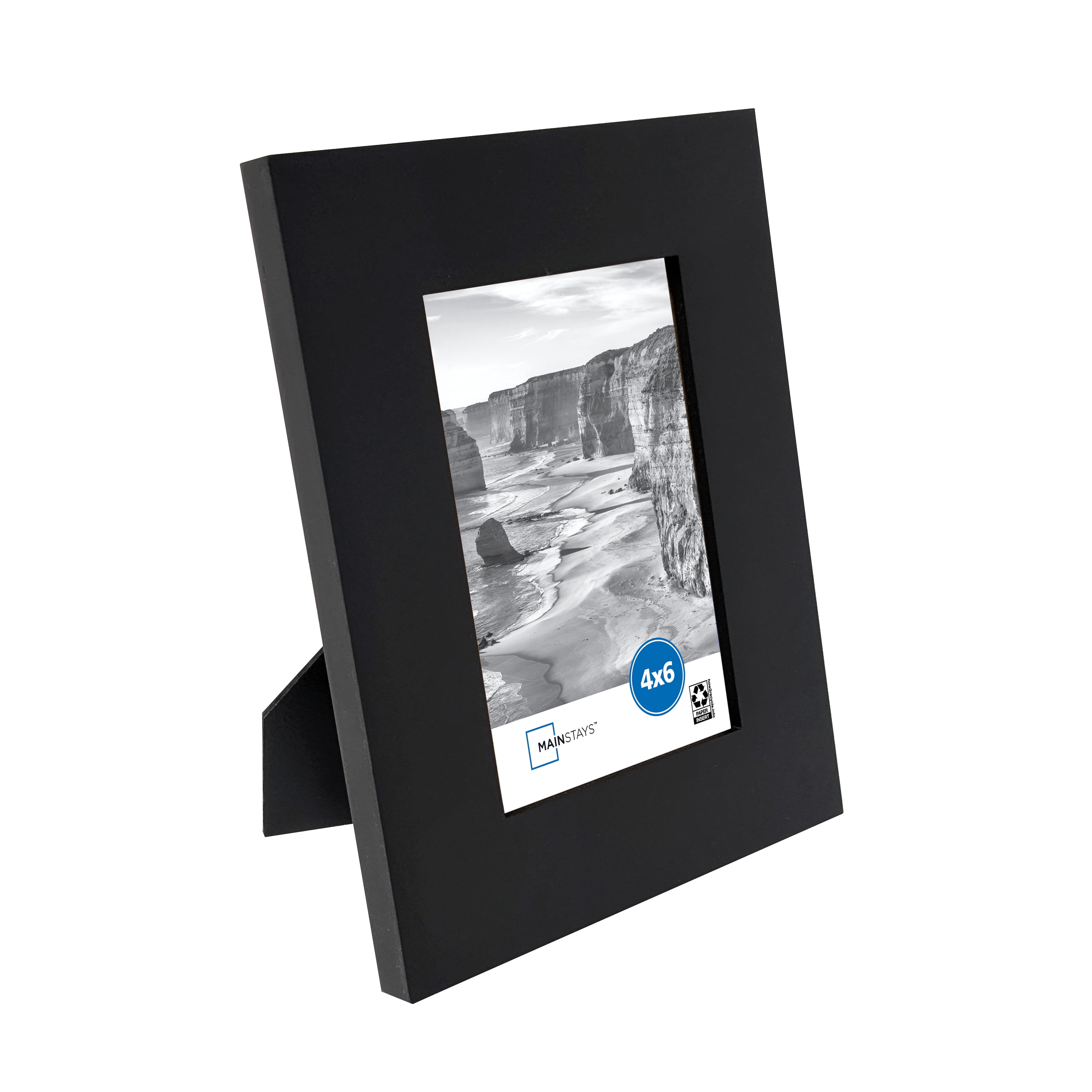 Mainstays 4" x 6" Black Gallery Wall Picture Frames with 1.5" Profile, Set of 4