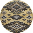 thumbnail image 2 of Addison Rugs Mayfield Premium Machine Washable Transitional Tribal Gold Round Rug, 8' x 8', 2 of 6
