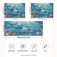 thumbnail image 4 of Satin Pillow Case Standard Silk Pillow Cover for Hair and Skin Envelope Closure Dolphin and Fish 20"x26", 4 of 9