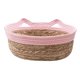 thumbnail image 3 of Cesta para Cama de Gato Tejida a Mano Jinwen Alfombrilla para Arañazos de Gato Rosa M, 3 of 8