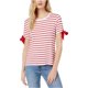 thumbnail image 1 of Camiseta básica maison Jules con mangas anudadas para mujer rojo XXL, 1 of 2