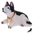 thumbnail image 3 of Adorno de perro con cabeza que se mueve, adorable adorno para coche, escritorio, hogar o tienda (Husky), 3 of 7