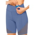 thumbnail image 2 of Pantalones cortos deportivos de mujer con malla: pantalones cortos de ciclismo transpirables, leggings cortos para deportes diarios, verano, 2 of 4