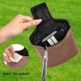 thumbnail image 4 of Haosy Caramel Brown Golf Mallet Putter Cover Strong Magnetic Leather Golf Club Headcover Closure, 4 of 7