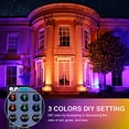 thumbnail image 4 of Onforu 2 Pack 100W RGB LED Flood Light, Dimmable Color Changing Floodlight with 44 Keys Remote, IP66 Waterproof Wall Washer, Outdoor Uplighting with 20 Colors 6 Modes for Garden,Indoor, Party, Stage, 4 of 9
