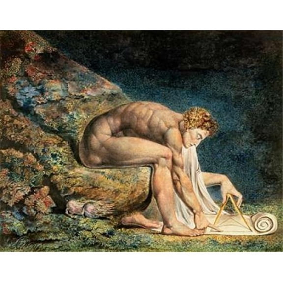 Bentley Global Arts PDX281724SMALL Newton Poster Print by William Blake, 11 x 14 - Small