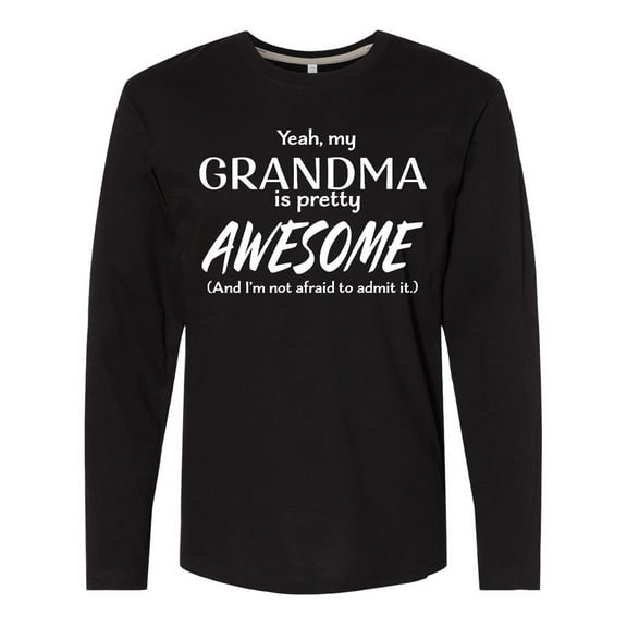Inktastic Yeah My Grandma is Pretty Awesome Long Sleeve T-Shirt