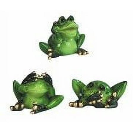 FC Design 3-Piece Hear-No, See-No, Speak-No Evil Frog Set 2"W Statue Animal Decoration Figurine Set