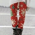 thumbnail image 2 of Mingw Christmas Leggings for Women High Waisted Workout Leggings Soft Stretchy Yoga Pants Christmas Snowflake Print Ankle Length Tights Trousers,Multicolor,S, 2 of 6