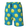 thumbnail image 4 of Logiee Ball Tennis Print Mens Swim Trunks Quick Dry Board Shorts,Breathable Hawaii Beach Shorts Swimwear Bathing Suits-XX-Large, 4 of 6