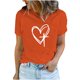 thumbnail image 1 of Camisetas de Manga Corta para las Mujeres Casual Día de Pascua Impresión Cuello de Tripulación Suelta Camiseta, Poliéster Spandex, 1 of 7