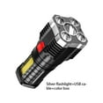 thumbnail image 2 of Soidarity Linterna impermeable IPX4, linterna portátil potente de 3 modos, linterna para acampar, herramienta de iluminación para mochilero al aire Plata Soidarity OD029160-01, 2 of 6