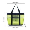 thumbnail image 4 of WNFJR Beach Bag, Mesh Beach Bag Women's Mesh Beach Tote 5 Pockets Foldable, Travel Pool Vacation Cruise Essentials(Green), 4 of 6