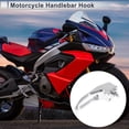 thumbnail image 2 of Gancho colgante para motocicleta Cuadrado Soporte para casco de motocicleta Equipaje para scooter bicicletas Tono plateado Longitud 78mm, 2 of 7