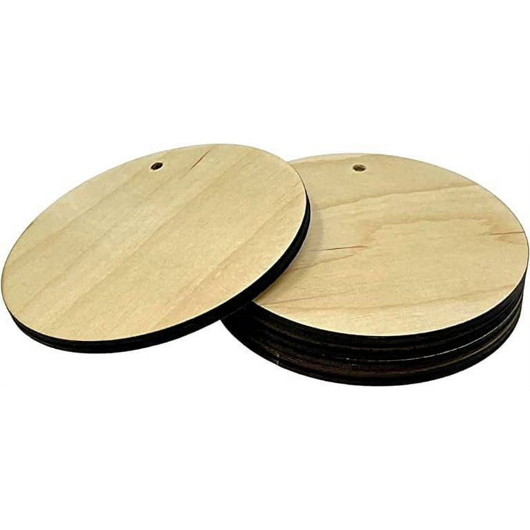Wood Circle Thick DIY Crafts Eco-friendly Wood Botton Round Plywood Cut Out  Ornaments for Handwork 