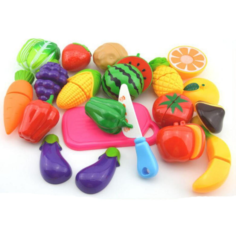 Cuttingfruit Games Toy 18pcs/set of Simulated Fruits and Vegetables Walmart Canada