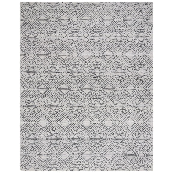 SAFAVIEH Casablanca Finnian Diamond Area Rug, Ivory/Black, 8' x 10'