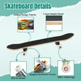 thumbnail image 4 of 31'' Complete Skateboard 7 Layer Canadian Maple Double Kick Deck Skateboards colorfull cat face art Skate Board for Beginner Adult Gifts, 4 of 5