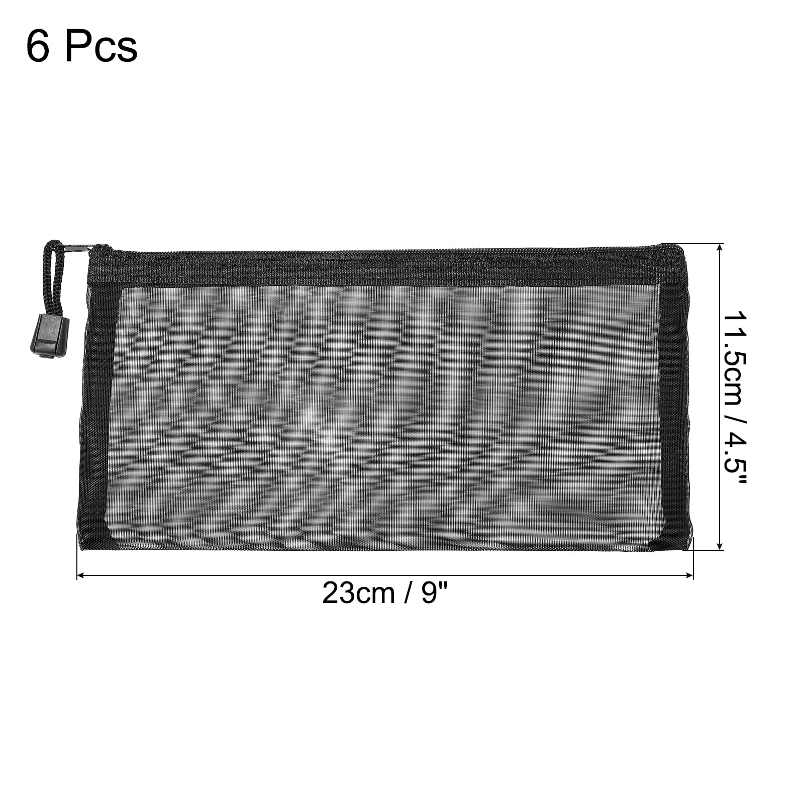 Unique Bargains Durable Zipper Bags Pencil Case for Organizing Supplies 9.1" x 4.5"