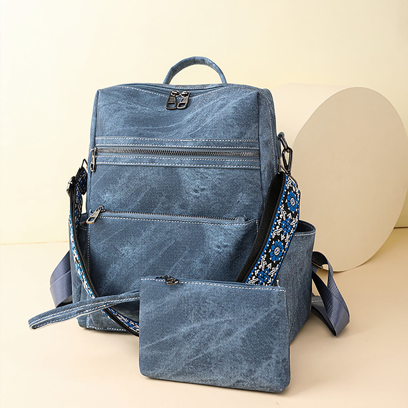 Modisza Backpack Purse for Women Fashion Leather Travel Shoulder Bag Top Handle Satchel Schoolbag