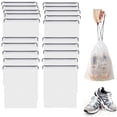 thumbnail image 1 of 11.8 x 15.7 inch Drawstring Bags 10 Pack, Travel Shoe Bags with Drawstring, Large Shoes Storage Organizers Pouch with Rope, Translucent Shoe Bags for Travel, 1 of 8