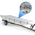thumbnail image 7 of 16FT x 75" 210D Marine Grade Boat Cover， Waterproof Heavy-Duty Trailerable Fit for Jon Boat, Grey, 7 of 7