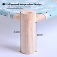 thumbnail image 4 of Portable Elevated Cat Hammock with Natural Wood Frame - Breathable Canvas Fabric, Removable & Washable Design, Cute Style for Home/Office - Available in Yellow, Gray, Blue, Pink, 4 of 6