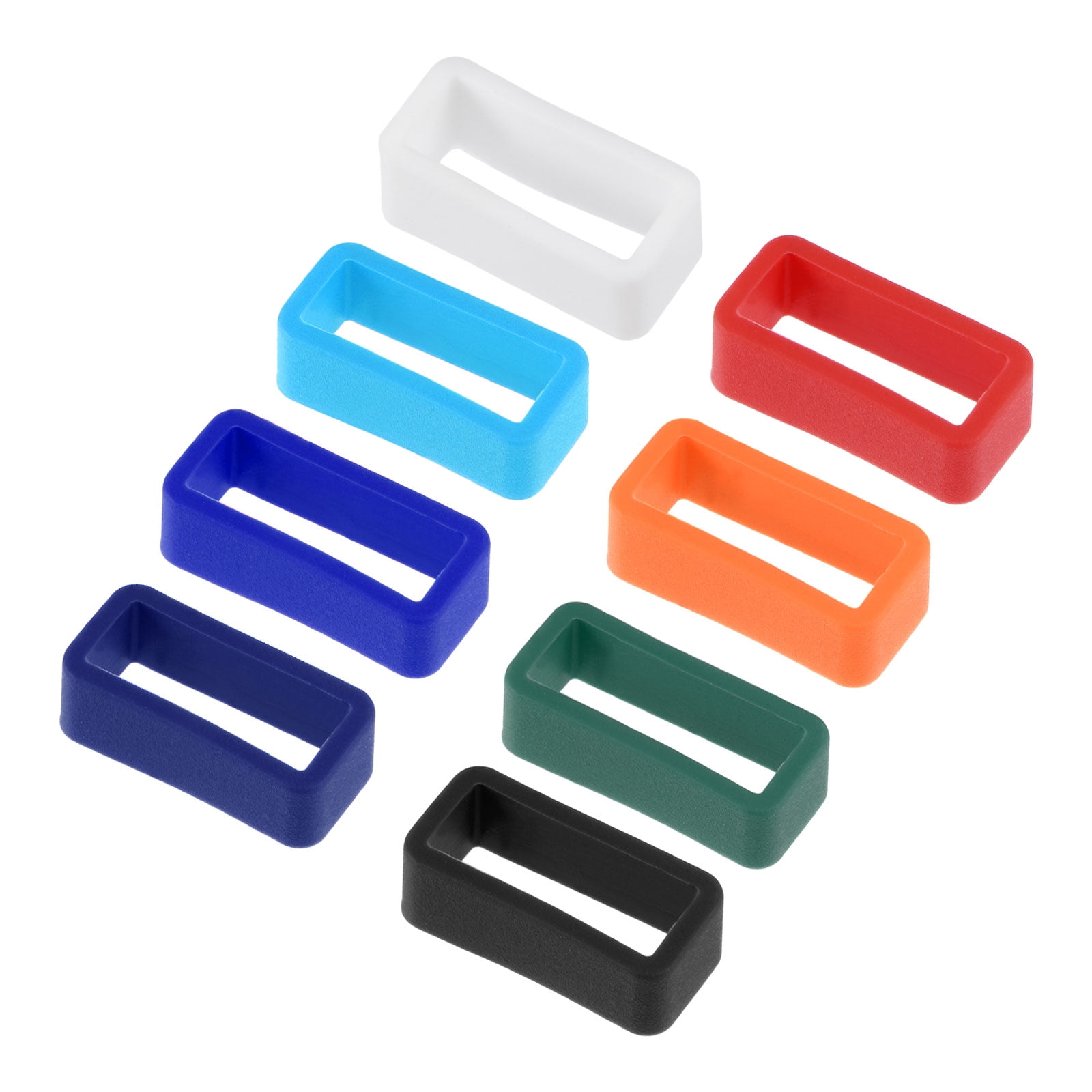 Unique Bargains 16mm Silicone Watch Band Strap Loops Replacement Fastener 16mm