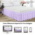 thumbnail image 5 of CCNY 21" Inch Drop Wrap Around Bed Skirt Emperor/Wyoming King Size 100% Microfiber Made Lilac Color, 5 of 6