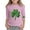 Pink, variant on WOYY St. Patrick's Day T-Shirt for Girls Clover Print 3/4 Sleeve T Shirt Tee, Sizes 3-4T