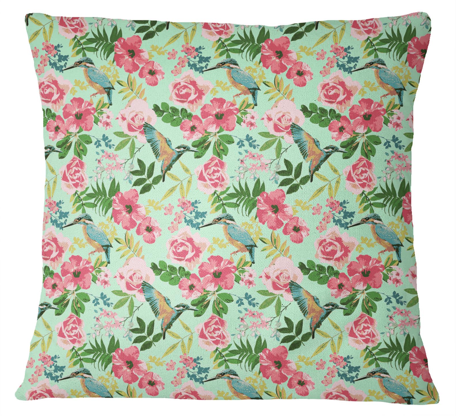 Resoneer Attent sympathie S4Sassy Indian Sofa Cushion Cover Mint Green Floral Print Cotton Poplin  Pillow Case 2 Pcs-20 x 20 Inches - Walmart.com