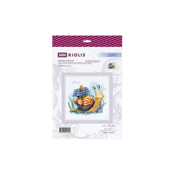 RIOLIS Counted Cross Stitch Kit 6"x6"-Little Snail
