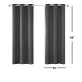 thumbnail image 3 of Deconovo Room Darkening Grommet Window Bedroom Panels Set of 2 Thermal Insulated Noise Cancelling Dark Grey Blackout Curtains for Bedroom 42x63 inch, 3 of 14