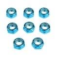 thumbnail image 1 of 8 Pcs Boulons d'Axe d'Essieu de Roue de Camion de Planche à Roulettes Écrous Accessoires de longboard Bleu, 1 of 8