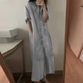 thumbnail image 1 of Fankiway Robe Grande Taille pour Femmes Col en V Robes d'Été Décontractées avec Poches Manches Courtes, 1 of 6