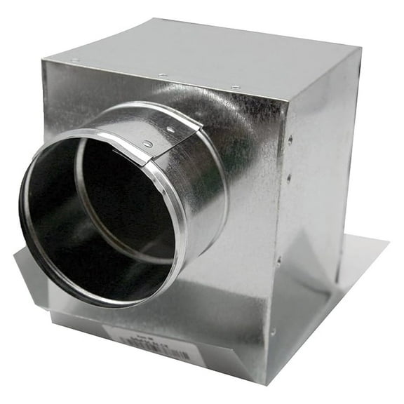 Side Ceiling Box | Side Out Ceiling Register Box | 6" X 6" X 5" HVAC Ductwork Sheet Metal | Galvanized Steel Metal Box is Compatible with Duct 5"