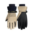 thumbnail image 3 of Guantes de invierno hombres mujer - Guantes térmicos de esquí con pantalla táctil, forro polar impermeable y antiviento, agarre antideslizante, ciclismo de atletismo al aire libre, negro, 1 par, 3 of 4