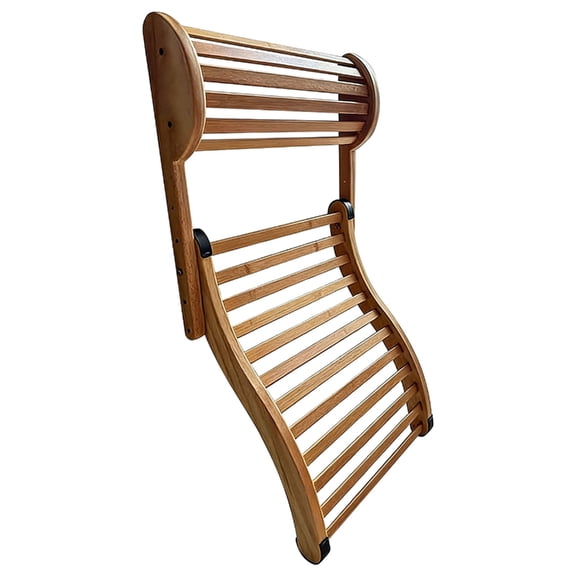 BQBQERT Natural Wooden Sauna Backrest Offering Body Contouring Shape And Build