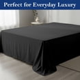 thumbnail image 3 of Cal King Flat Sheet - 100% Egyptian Cotton, 600 Thread Count Sateen Weave - Ultra-Soft, Breathable, and Cooling - Premium Hotel-Quality Top Sheet Only - (Dark Grey, Cal King), 3 of 7