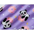 thumbnail image 6 of Beezizac Girls Panda Print Pajama Set-2-Piece Cotton Blend Short Sleeve & Pants Cute Summer Pink Purple PJs Size 8, 6 of 7