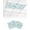 Aqua, Mint, White, variant on 1 Pack Fluorescent Light Cover for Ceiling Lights, Light Blue Monstera Deliciosa Magnetic Classroom Light Filters 4x2 Feet, Summer Botanical Tropical Decorative Ceiling Shade Panel for Office