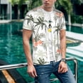 thumbnail image 6 of KLL Vintage Palm Trees for Men's Baseball Shirts,Short Sleeve Casual Shirts Button Down Shirt for Men Beach Summer Wedding Shirt-Large, 6 of 7