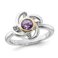 thumbnail image 1 of 1/2 Carat (ctw) Amethyst Flower Ring in Sterling Silver, 1 of 4