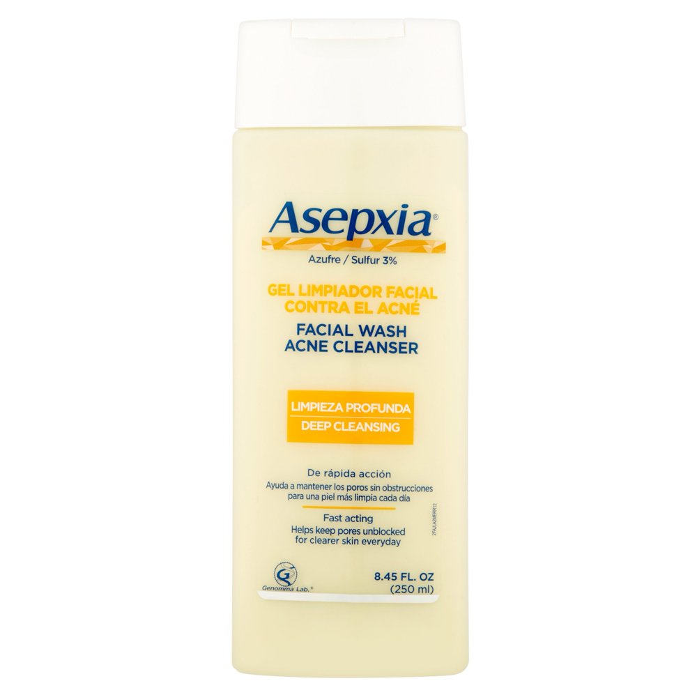 Genomma Lab. Asepxia Deep Cleansing Facial Wash Acne Cleanser, 8.45 fl
