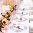 thumbnail image 5 of 400PCS Pre Rolled Rose Gold Plastic Silverware Sets - Heavy Duty Rose Gold Cutlery - Include 100 Pack Wrapped Disposable Utensils with Napkins for Parties & Dinners & Weddings, 5 of 18