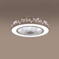 thumbnail image 3 of Acrylic LED Ceiling Fan Light Enclosed Chandelier Dimmable Modern Fxiture Remote 50cm, 3 of 20