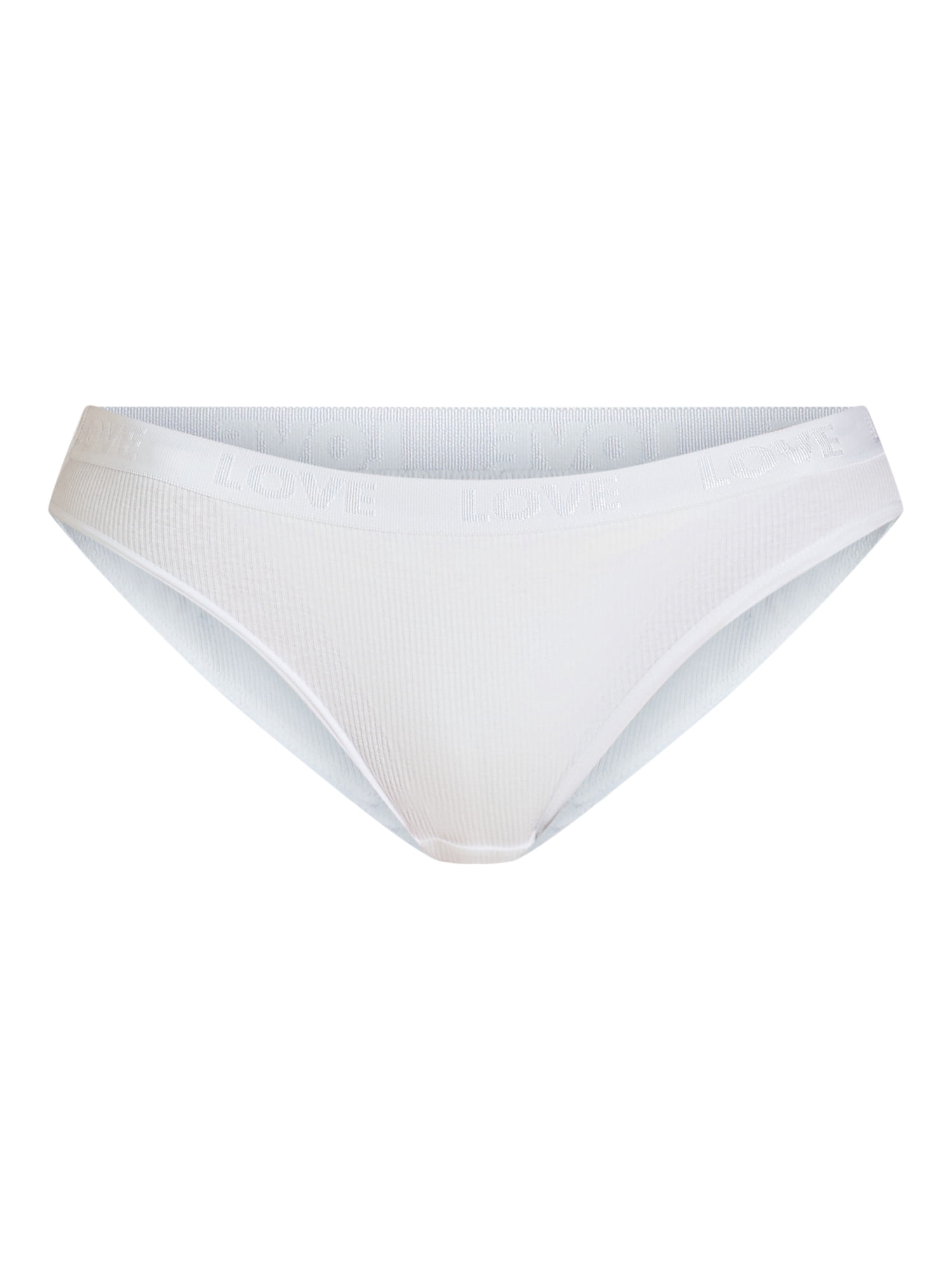 No Boundaries Women's Stretch Ribbed Bikini, Underwear 5 Pack XS-XXXL